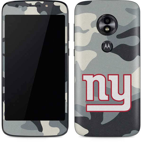 NFL New York Giants Camo Moto E5 Play Skin